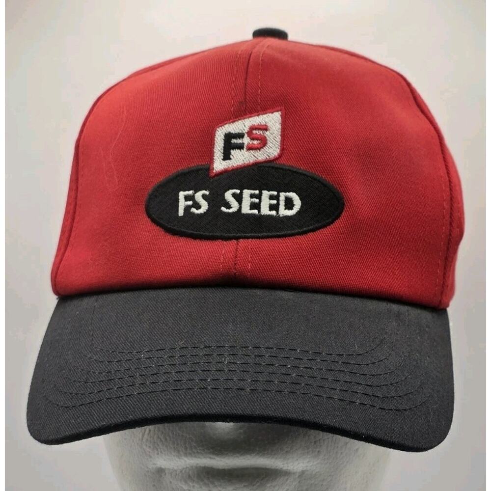 FS Seed Trucker Hat Cap Snapback White Red Mesh Back